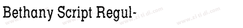 Bethany Script Regul字体转换